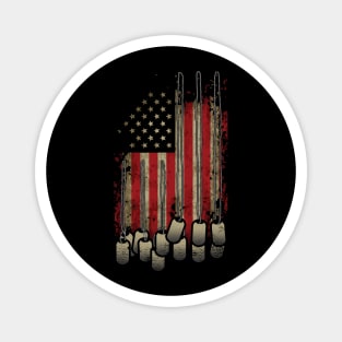 United States of America Flag Dog Tag. Magnet